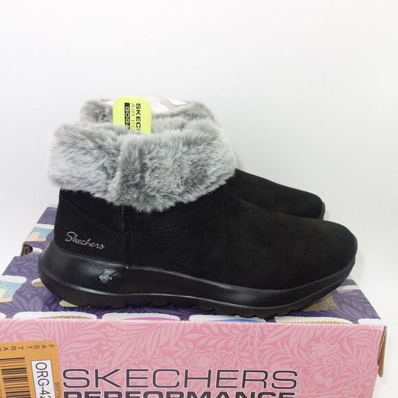 NEW Skechers Women's Go Walk On-The-Go Joy Air Cooled Boots Size 6 Black Gray - Picture 4 of 8